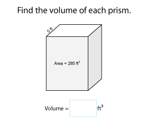 Volume of Prisms Using Base Area | Customary Units