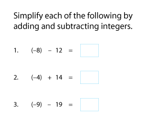 Addition and Subtraction of Integers