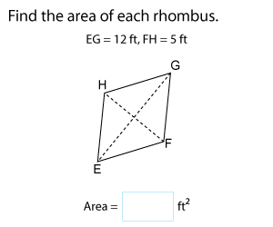 Area of a Rhombus | Customary Units