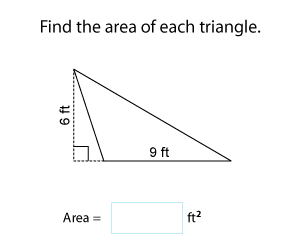 Area of Triangles in Customary Units