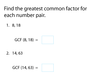 Greatest Common Factor of 2 Numbers