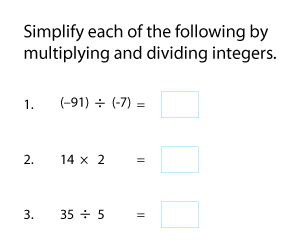 Multiplication and Division of Integers