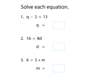 Solving One-Step Equations