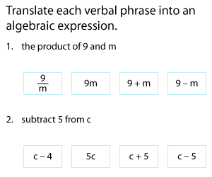 Translating Phrases into Linear Expressions