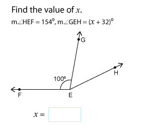 Algebra in Adjacent Angles | One-Step Equations