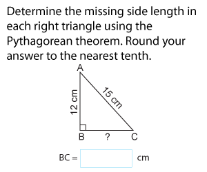 Pythagorean Theorem - Unknown Side Lengths | Metric