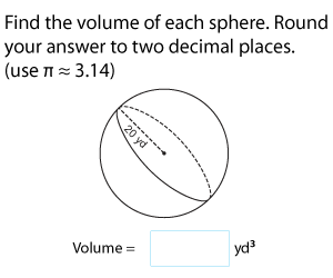 Volume of Spheres | Customary Units