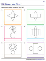 Identifying Nets of 3D Shapes - 2