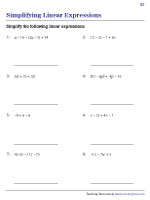 Simplifying Linear Expressions - 3