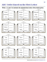 ABC Order Based on the First Letter - 2
