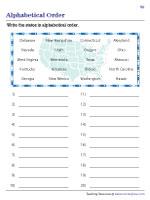 Rearranging States in ABC Order - 3