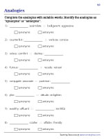 Synonyms and Antonyms Analogies - 2
