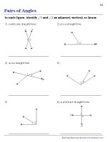 Identifying Adjacent, Vertical, and Linear Angles - 2