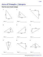 Area of Triangles | Integers - Level 1 - 2