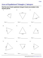 Area of an Equilateral Triangle | Integers - Standard - 3