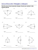 Area of an Isosceles Triangle | Integers - Standard - 2