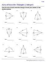Area of an Isosceles Triangle | Integers - Standard - 3