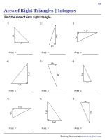 Finding the Area of Right Triangles | Integers - 3