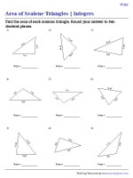 Area of Scalene Triangles| Integers - Standard - 2