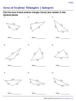 Area of Scalene Triangles| Integers - Standard - 3