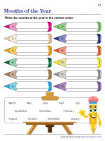 Arranging the Months in Order - 1