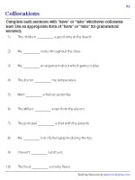 Using Have or Take Collocations - 1