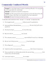 Completing Sentences with Accept or Except - 3