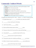 Completing Sentences Using Their, They Are, or There - 2