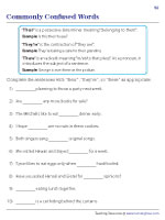 Completing Sentences Using Their, They Are, or There - 3
