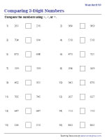 Comparing 3-Digit Numbers Using Symbols - 2