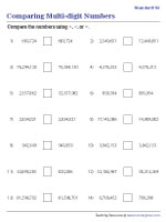 Comparing Larger Numbers Using Symbols - 3