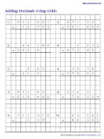 Decimal Addition Using Grids | Up to Thousandths - 2