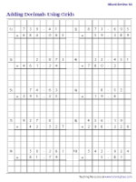 Decimal Addition Using Grids | Up to Thousandths - 3
