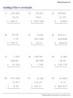 Adding Three Decimals | Mixed Review
