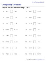 Comparing Decimals to Thousandths - 3