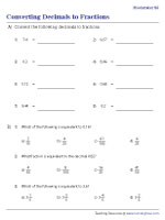 Converting Decimals to Fractions | Moderate - 3