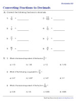 Converting Fractions to Decimals | Moderate - 2