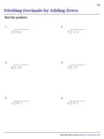 Dividing Decimals by Adding Zeros