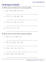 Ordering Decimals up to Hundredths - 2