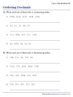 Ordering Decimals up to Hundredths - 3
