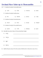 Underline Digit | Up to Thousandths Place Value - 1