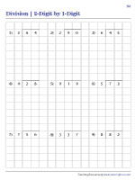 Dividing 2-digit Numbers by 1-digit Numbers Using Grids - 2