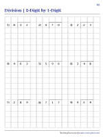 Dividing 2-digit Numbers by 1-digit Numbers Using Grids - 3