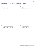 Dividing Multi-digit Numbers by 1-digit Numbers - 2