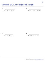 Dividing Multi-digit Numbers by 1-digit Numbers - 3