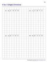 Dividing 4-digit by 1-digit Numbers Using Grids - 3