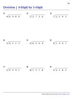 4-digit by 1-digit Division with and without Remainders - 2