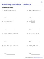 Multi-Step Equations with Decimals
