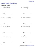 Multi-Step Equations with Integers - 3