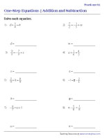 Addition and Subtraction - Fractions